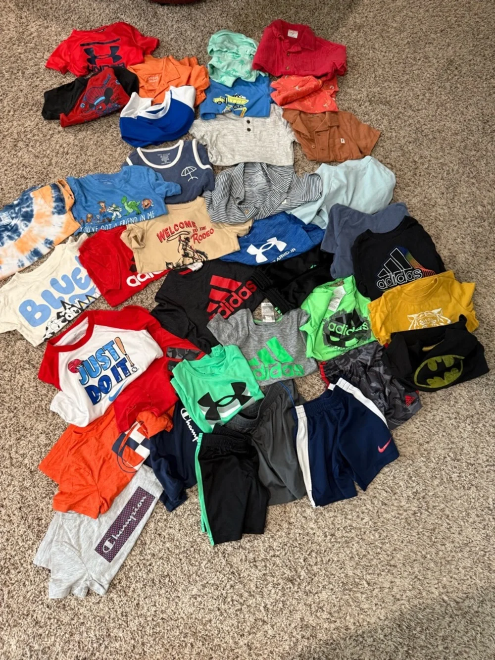 Summer Mixed Boys 3T Activewear Lot - Bright Multi Colors